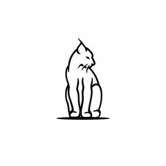 lynx icon logo icon vector illustration