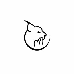 lynx head logo icon vector illustration