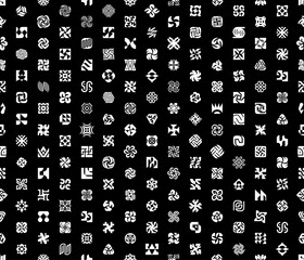 Seamless pattern with Abstract logos. Geometrical abstract logos. Icon design