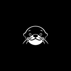 otter logo vector illustration design