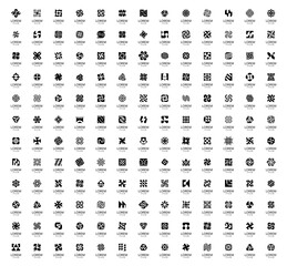 Abstract logos collection. Geometrical abstract logos. Icon design