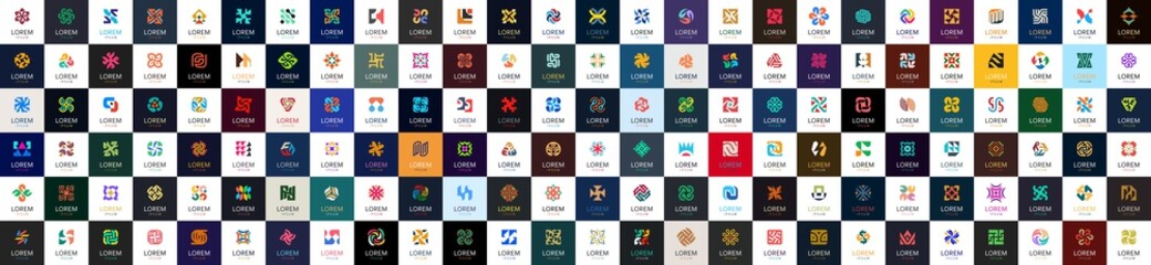 Abstract logos collection. Geometrical abstract logos. Icon design