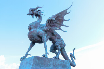 bronze dragon on a pedestal