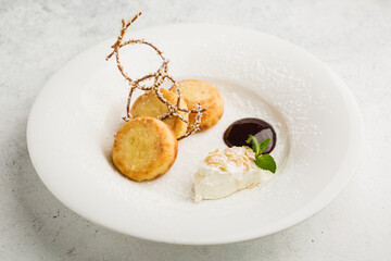  cottage cheese pancakes with ice cream