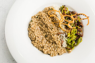 Italian risotto with mushrooms