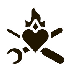 Instrument Heart Icon Vector Glyph Illustration