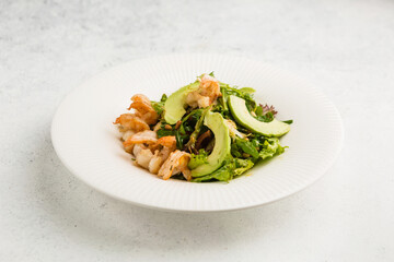 diet dish with shrimps