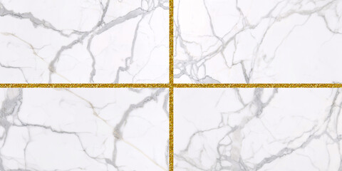 white carrara marble, golden patterned background
