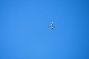Air force fighter planes on display and doing aerial maneuvers