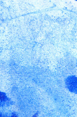 Fototapeta na wymiar Abstract art background blue liquid paint streaming over surface watercolor technique illustration