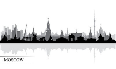 Moscow city skyline silhouette background - 422618371