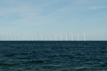 windmill power station in the sea
