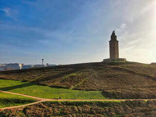 Fototapeta na wymiar Torre de Hércules, A Coruña
