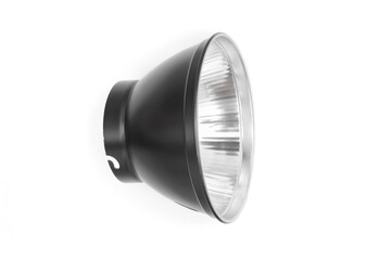 Reflector bowl close up isolated on white background