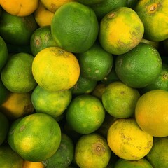 Lime Citrus Fruits In Fruit Market