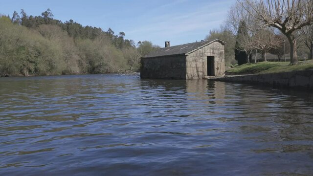 Old watermill of Galicia. Tambre river, Tapia, Ames, Spain