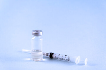 Coronavirus vaccine. Medical bottle with vaccine or medicine.