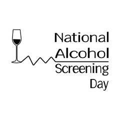 National Alcohol Screening Day, idea for banner or poster, sobriety test concept