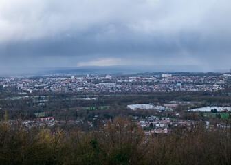 time clouds over the city