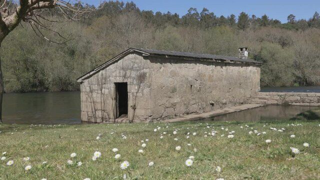 Old watermill of Galicia. Tambre river, Tapia, Ames, Spain
