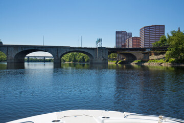 Boating on the Connecticut River near Hartford in June.
