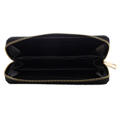 black leather purse