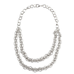 silver bracelet isolated on white background