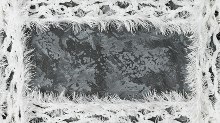 Knitted fabric with fringe on a decorative background