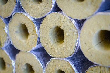 Foil insulation for heating pipes.