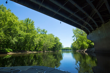 Wethersfield Cove on the Connecticut River on a sunny June day.
