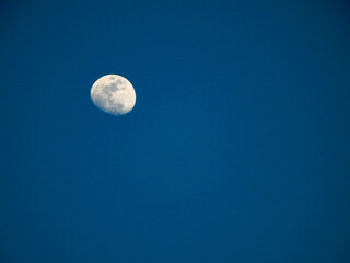 Full moon over clear sky