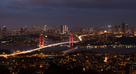 15 July Martyrs Bridge in Istanbul, Turkey