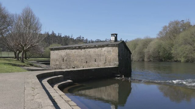 Old watermill of Galicia. Tambre river, Tapia, Ames, Spain