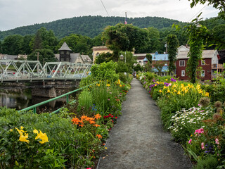 Bridge of Flowers in  Shelburne Falls, MA, United States