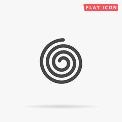 Naklejka premium Spiral flat vector icon. Hand drawn style design illustrations