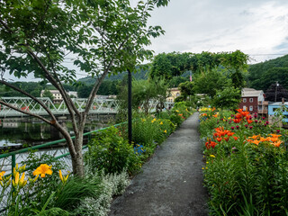 Bridge of Flowers in  Shelburne Falls, MA, United States