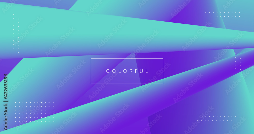 Aufkleber Modern minimal geometric background. Abstract 3d gradient shape composition.