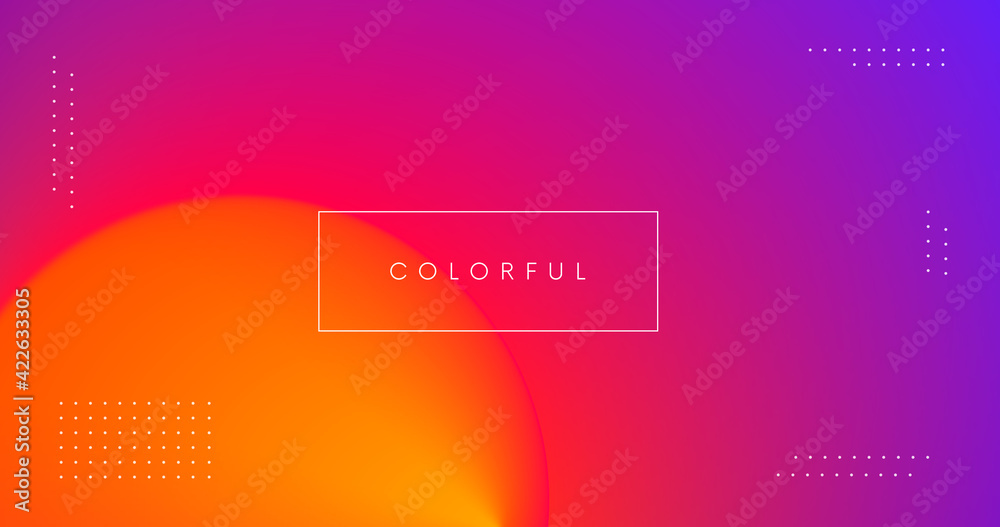 Poster Abstract blurred gradient background. Minimal colorful modern backdrop vector design.