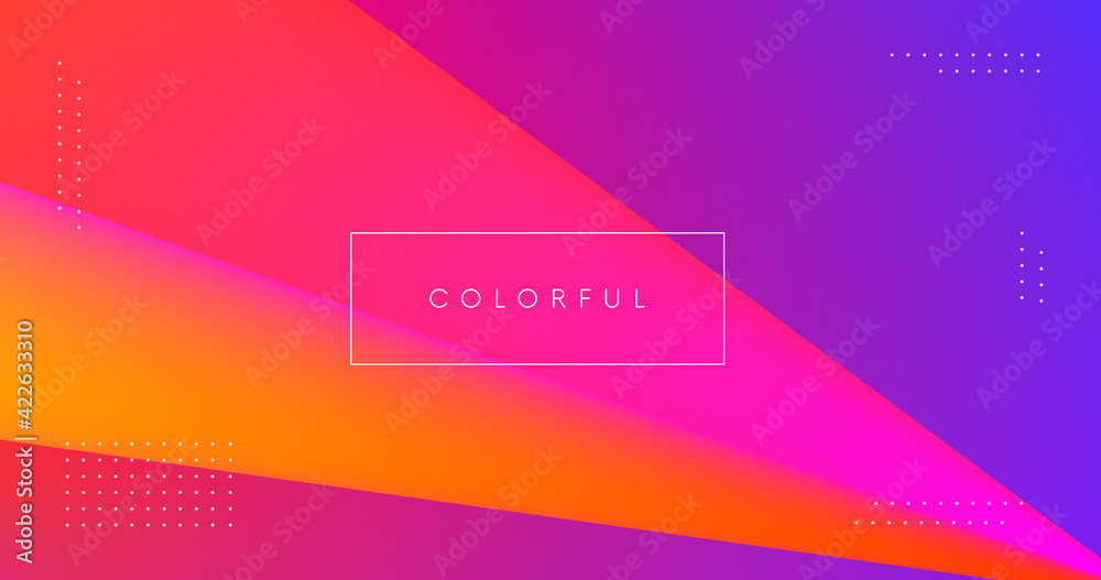 Poster Abstract geometric modern background. Cool gradient minimal backdrop.