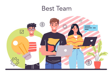 Business team concept. Idea of strategy and achievement in teamwork