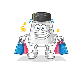 salt shoping mascot. cartoon vector