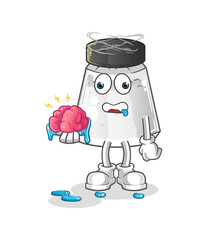 salt no brain vector. cartoon character