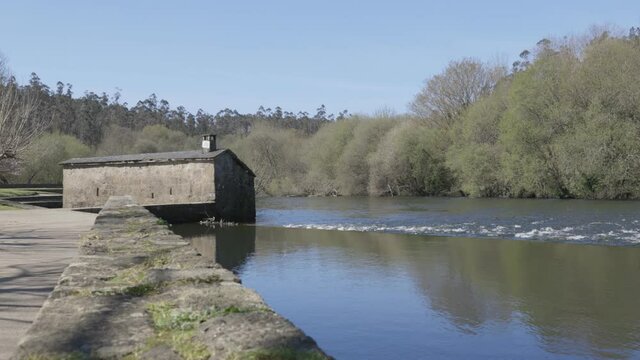 Old watermill of Galicia. Tambre river, Tapia, Ames, Spain