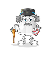 Obraz premium salt white haired old man. character vector