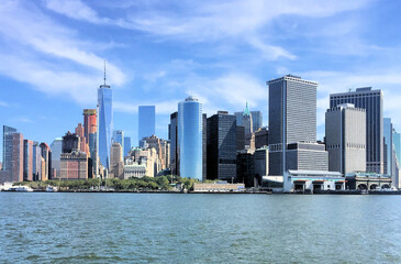Fototapeta premium A view of New York from the river