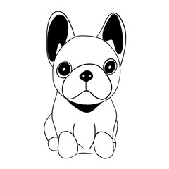 cute little bulldog with black ears