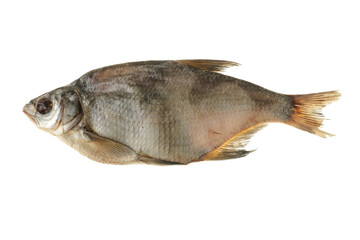 Fish, dried bream, on a white background in isolation