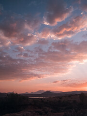 Obraz premium Beautiful landscape with clouds in Mexico