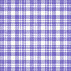 Easter Tartan plaid. Scottish pattern in violet and white cage. Scottish cage. Traditional Scottish checkered background. Seamless fabric texture. Vector illustration