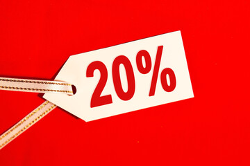 White label on red background.